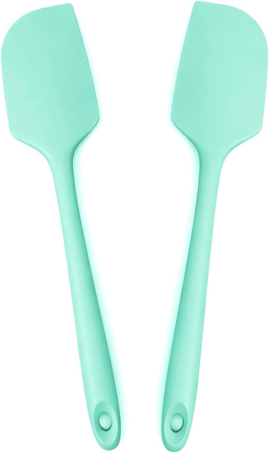 2 PCS Silicone Spatula 11 Inches Heat Resistant,600°F Rubber Kitchen Spatula for Baking, Scraping, & Mixing - BPA Free Nonstick Cookware Safe Flexible Utensil for Cooking (2, Green)