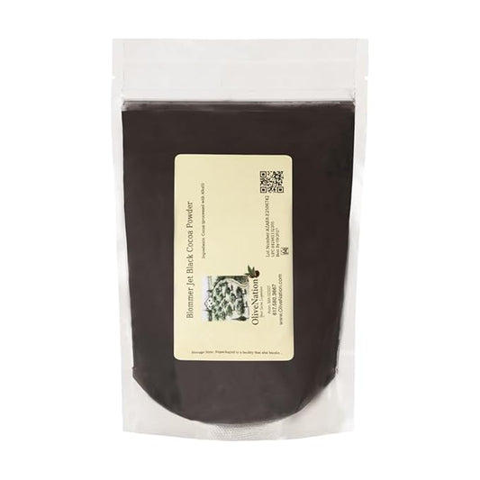 Blommer Jet Black Cocoa Powder 16 oz by Blommer | Dutch Process Extra Dark Unsweetened Baking Cocoa - Intense Taste & Color in Cakes, Cookies, Frosting/Fillings, Hot Chocolate