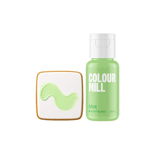 Colour Mill Edible Food Paint – Vibrant Cake & Fondant Decorating Colors for Cookies, Chocolate, Royal Icing & Desserts 20 Milliliters - Matte Mint