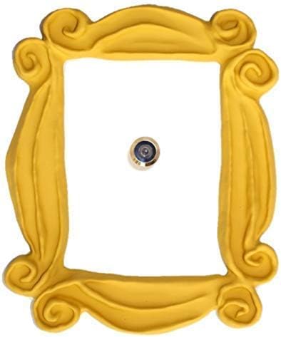 HANDMADE WITH LOVE BY FATIMA. Yellow Frame. It Includes a PEEPHOLE STICKER, It has Also Two Side Tape in The Back. Ready to Hang. Replica of The Frame seen in Monica's Door. Friends Present.