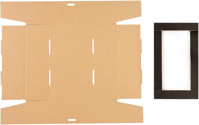 Restaurantware Cater Tek 10.2 x 6.1 x 3.2 Inch Baked Goods Boxes 100 Greaseproof Pastry Boxes - Window Lids Insert Tab Lock Black Paper Catering Boxes Easy Assembly For Charcuterie Or Cupcakes