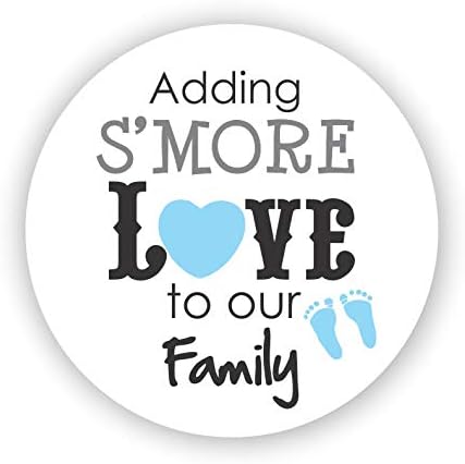 Baby Girl Shower Stickers - Adding Some More Love to Our Family Labels -Thank You for Celebrating with me Labels (Pink) (Blue)