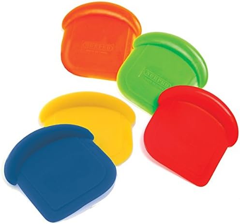 Norpro My Favorite Colored Scraper | Size 3" x 3" x .5" | 4-Count Assorted Colors