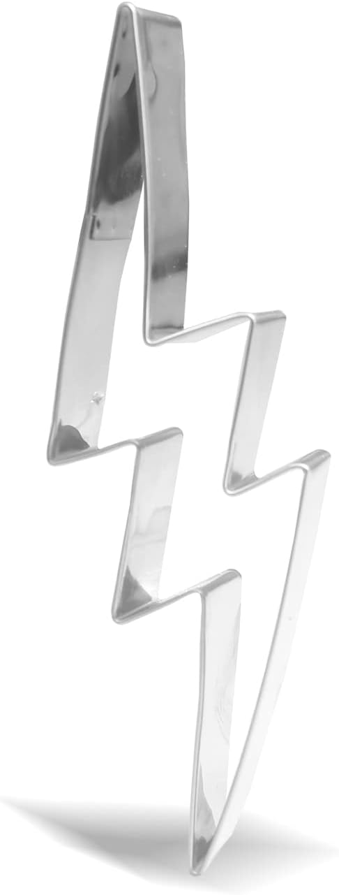 Lightning Bolt Cookie Cutter - 5.1 x 1.5 inch- Stainless Steel