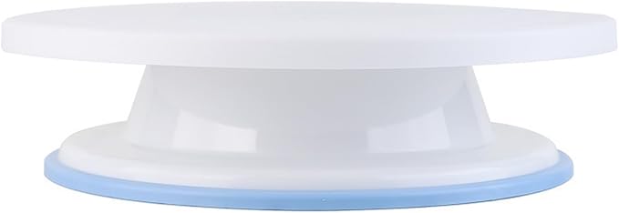Cake Decorating Turntable 11 Inch Cake Turntable Anti-Slip Rotating Cake Stand for Decorating(1pcs White)