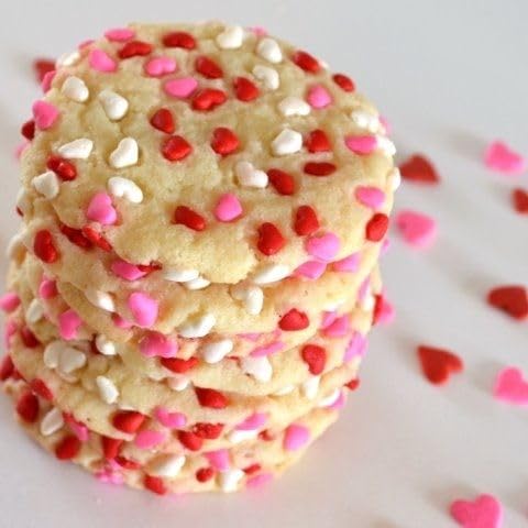 Valentines Sprinkles for Baking, 7oz Pink White and Red Heart Sprinkles for Cake Decorating, Valentine Sprinkles for Cookies, Cake, Cupcake, Ice Cream, Strawberries Toppings