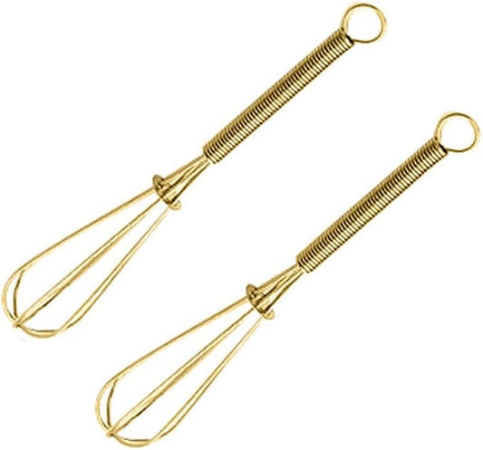 Stainless Steel Mini Whisk Set of 2, Small Wire Hand Whisks, Kitchen Cookware for Cooking, Whisking, Blending, Beating, 5/7/8/10 inch