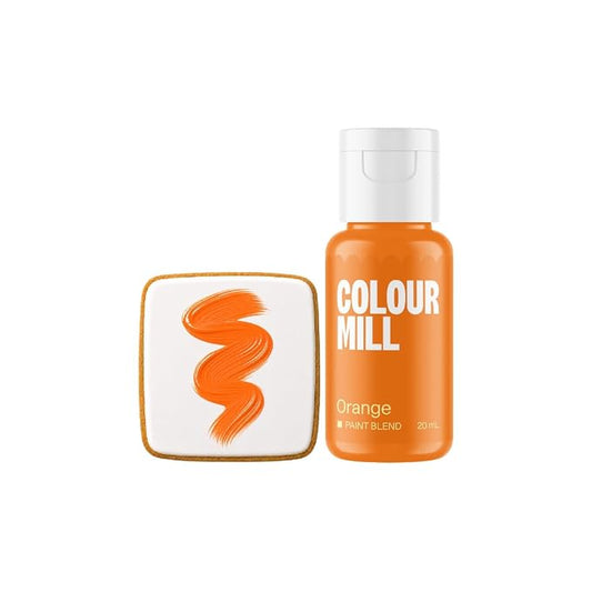 Colour Mill Edible Food Paint – Vibrant Cake & Fondant Decorating Colors for Cookies, Chocolate, Royal Icing & Desserts 20 Milliliters - Matte Orange