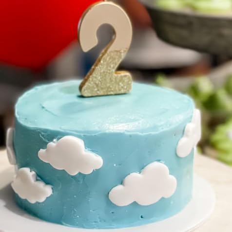 Cloud Cookie Cutters,Cloud Fondant Cutter Fluffy Cloud Plastic Cookie Cutter Cake Mold Sugar Craft Mold Cupcake Topper Decorating Tools(10 Pcs)