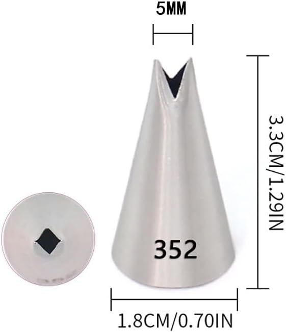 GSHLLO 15 Pcs Stainless Steel Star Piping Tips Flower Petal Leaf Icing Tips Cake Decorating Tips Set Metal Cupcake Frosting Nozzles Cream Pastry Nozzles Baking Tools for Birthday Wedding