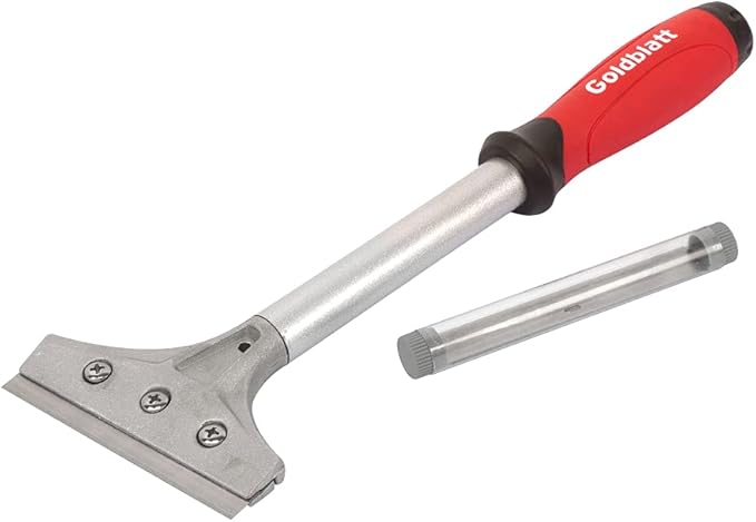 Goldblatt Paint Scraper Tool with 5 Blades, 4-inch Wall Scraper with Anti-Slip Handle – Ideal for Removing Paint, Wallpaper, Adhesive, Grout on Walls, Floors, Tiles, Glass, Windows (Metal)