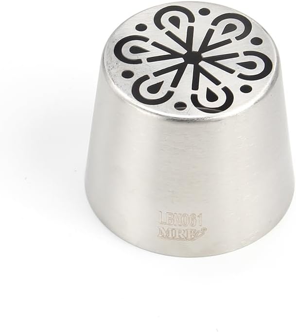 1 Piece Stainless Steel Extra Large 6 Petals Flower Icing Tip,Pastry Frosting Russian Piping Nozzle for Marshmallow Bouquet, Cake Decorating Dessert Piping Tip,Bakery Candy Craft Tools