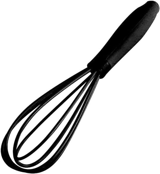 1Pc Black Mini Silicone Whisks,Non-Stick Whisks,Milk and Egg Beater Blender,Hand Egg Mixer,Kitchen for Cooking, Baking, Mixing,Stirring,Cooking Utensils,Kitchen Dining (6.7inch)