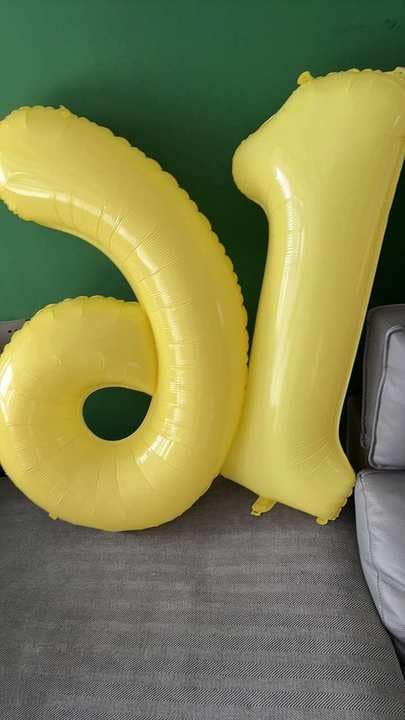 Yellow Number 6 Balloon 40 Inch, 6th Birthday Party Decorations for Children, Giant 6 Foil Balloon for Party Supplies