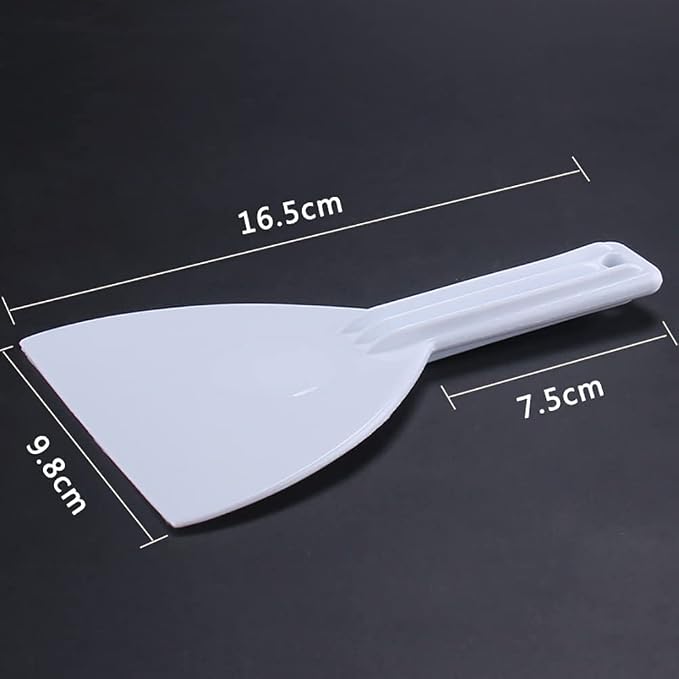 2 Pcs Plastic Handle Scrapers Cake Cream Spatula Dough Pastry Pizza Cutter Baking Food Scrappers for Home Kitchen