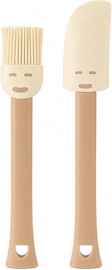 Silicone Pastry Brush and Spatula Set, | BPA Free, Heat Resistant, Non Stick, For Baking, BBQ, Grilling