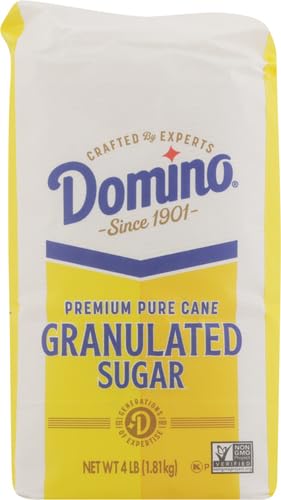 Domino, Granulated White Sugar, 4 lb (Pack of 2)