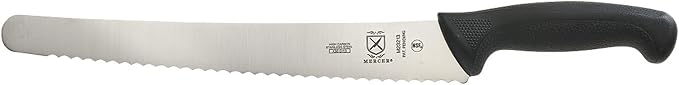 Mercer Culinary M23213 Millenia Black Handle, 12-Inch Wavy Edge, Brisket Knife