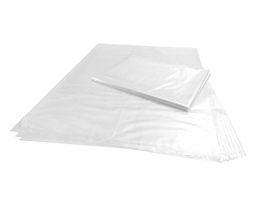 Wowfit 100 CT 16x20 inch 1.1 Mil Clear Plastic Flat Open Poly Bags – Great for Dough Proving, Sourdough Bread, Baking, Food Storage, and More