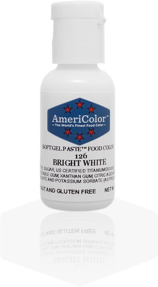 Food Coloring AmeriColor - Bright White Soft Gel Paste, .75 Ounce