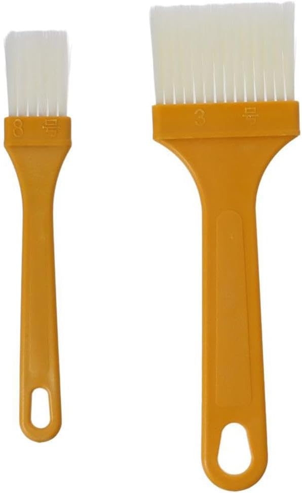 5 Pcs Basting Brush for Cooking Pastry Brush, Multi-purpose PET Silk Plastic Handle Cleaning Brush for Baking Dishwasher Safe Grilling, Hairbrush, Corn, Grilm, Wall(14.8x1.9cm)