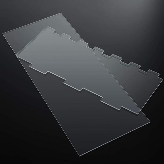 Clear Acrylic Large Cake Scraper Cake Smoother Stripes Side Cake Scraper Scraper for Cakes Smooth