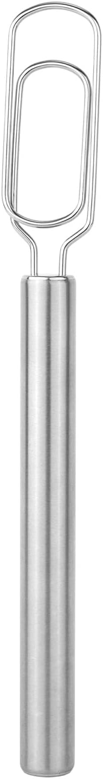 Danish Dough Whisk for Sourdough Starter, 30cm/12in Stainless Steel Dutch Bread Whisk & Dough Hook Mixer Tool Reaches Jar Bottom for Pizza Cooking Baking Dishwasher Safe