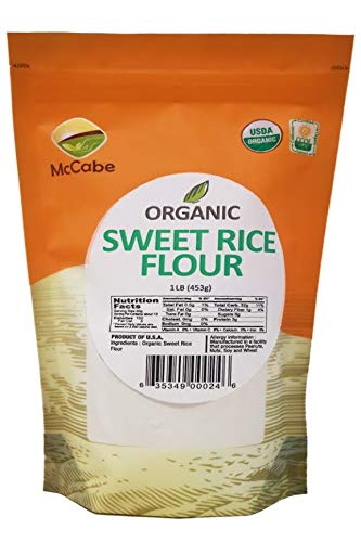 McCabe Organic Sweet Rice Flour - Gluten Free for Baking | Rich in Fibers and Minerals | USDA and CCOF Certified Organic | Product of USA | 1Lbs
