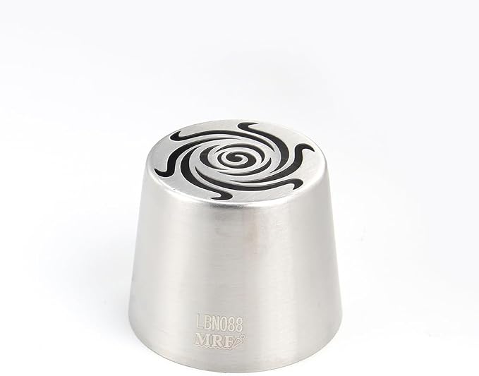 1 Piece Stainless Steel Extra Large Swirl Flower Icing Tip,Cake Decorating Piping Nozzle for Cupcakes Bouquet,Pastry Frosting Russian Piping Tip,Bakery Candy Craft Tools
