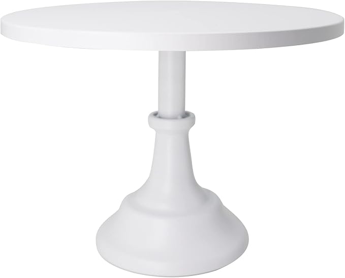 Set of 3 Pieces Cake Stands Iron Cake Holder Dessert Display Plate Serving Tray for Baby Shower Wedding Birthday Party (White)