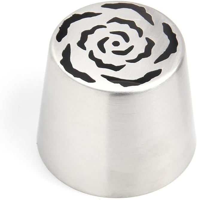 Extra Large Russian Piping Tips - Stainless Steel Flower Nozzles Set for Cake Decorating, Rose & Floral Icing Tips for Cupcakes, Cookies Professional Baking Tools (XXL, Style 55)