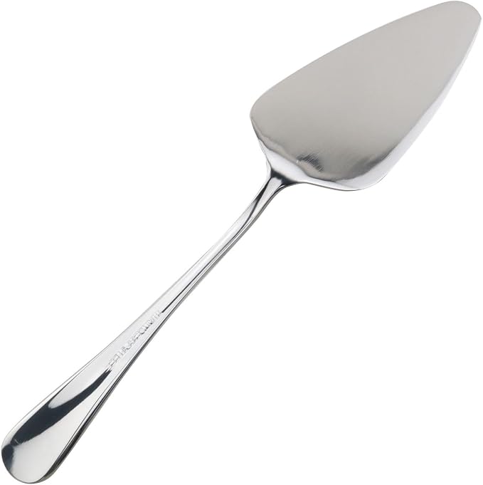 TAODAN 2PCS Stainless Steel Cake Spatula Wedding Pizza Dessert Cutter Smooth Edge Dinnerware Silver Pie Knife for Cutting Lasagne