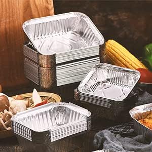 Waytiffer 30 Pack 1Lb mini Loaf Pans Heavy Duty Disposable Aluminum Foil Bread Tins Standard Size - 6" X 3.5" X 2.5" Oven Safe Sturdy Small Bread Tin Pans-1 Pound Loaf Pans …