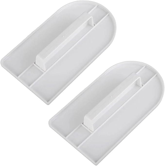 2 Pieces Fondant and Icing Smoother Fondant Smoothing Tool Cake Scraper Smoother Cake Icing Trowel Cake Icing Smoother Cake Polisher for Cakes Decorating, 5.7 x 3.1 Inches, White