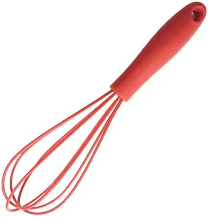 Red Compact Silicone Eggs Whisk Portable Silicone Eggs Mixer Eggs Frothers Household Eggs Blender Long Lasting Home Handheld Whisk Portable Handheld Eggs Frothers Eggs Beater