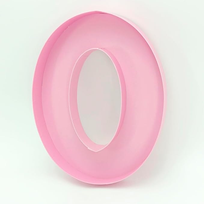 12inch Cardboard Number Fillable Food Tray Box for Charcuterie, Cupcake Arrangement,Birthday Anniversary (Pink 0)