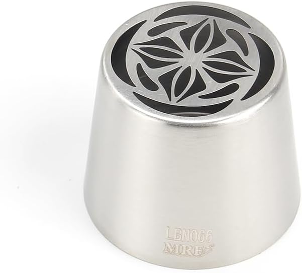 1 Piece Stainless Steel XXL Russian 4 Petals Flower Icing Tips,Pastry Frosting Piping Nozzles for Cake Marshmallow Bouquet,Cake Decorating Tips,Flower Frosting Nozzles for Decorating,Baking Tools