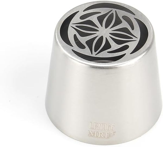 1 Piece Stainless Steel XXL Russian 4 Petals Flower Icing Tips,Pastry Frosting Piping Nozzles for Cake Marshmallow Bouquet,Cake Decorating Tips,Flower Frosting Nozzles for Decorating,Baking Tools