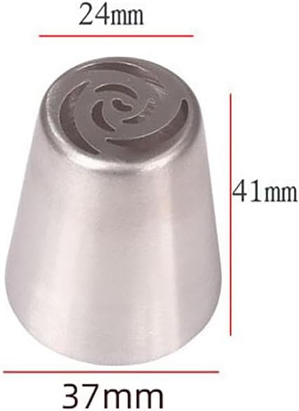 7 Pcs Stainless Steel Russian Piping Nozzles Flower Frosting Nozzles Rose Tulip Icing Piping Tips Cake Decorating Tools