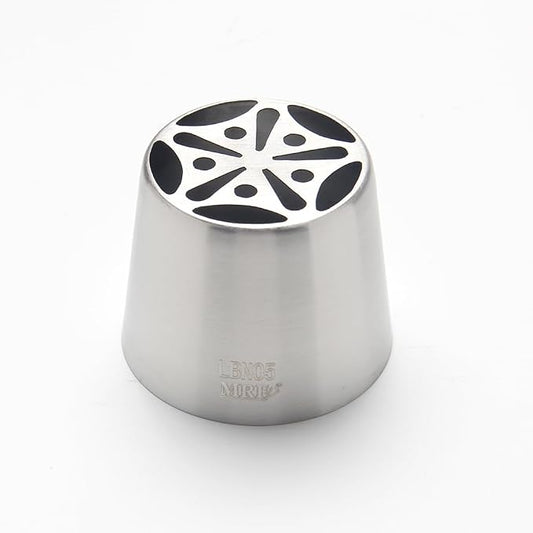 1 Piece Stainless Steel XXL Russian 5 Petals Stamen Flower Icing Tips,Cake Decorating Piping Nozzles,Pastry Frosting Russian Piping Tips for Cake Decoration, Forsting Flower Piping Tips