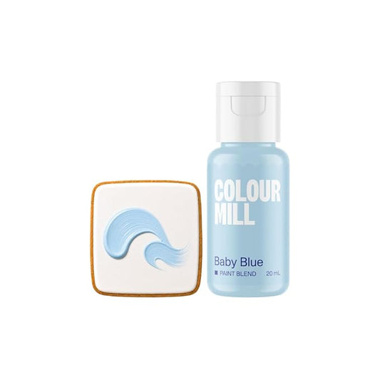Colour Mill Edible Food Paint – Vibrant Cake & Fondant Decorating Colors for Cookies, Chocolate, Royal Icing & Desserts 20 Milliliters - Matte Baby Blue