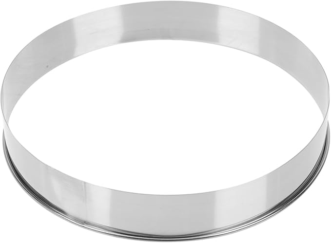10 Inch Crumpet Rings, 10.6 x 1.2 in Cake & Pastry Rings, Stainless Steel Double Rolled Tart Nonstick Accessories for English Muffin, Dough Cutting, Egg Tart, Pizza, Pancake Baking Cooking