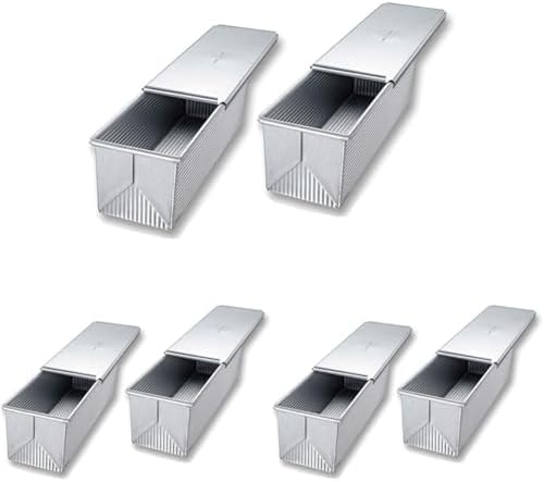 USA Pan Pullman Loaf Pan, 9 x 4 x 4, Aluminized Steel (Pack of 3)