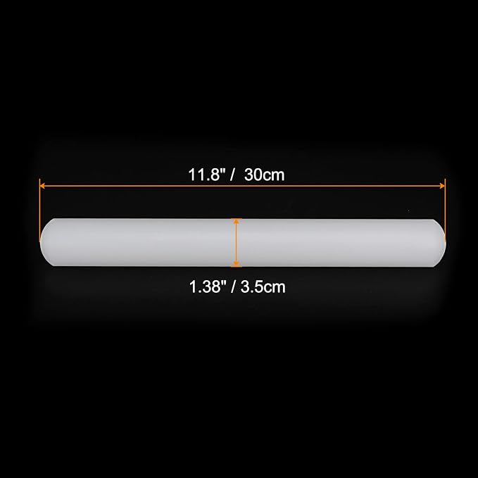 HARFINGTON Fondant Rolling Pin 12 Inch x 1.38 Inch PP Plastic Non-Stick Fondant Roller Dough Roller Kitchen Decorating Tools for Fondant Cookie Pastry Pizza Clay Dough