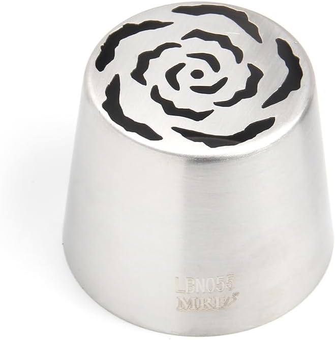 1 Piece Stainless Steel XXL Russian 5 Petals Flower Icing Tips,Cake Decorating Piping Nozzles for Cupcakes Bouquet,Pastry Frosting Russian Piping Tips,Flower Frosting Nozzles for Decorating