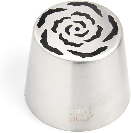 1 Piece Stainless Steel XXL Russian 5 Petals Flower Icing Tips,Cake Decorating Piping Nozzles for Cupcakes Bouquet,Pastry Frosting Russian Piping Tips,Flower Frosting Nozzles for Decorating