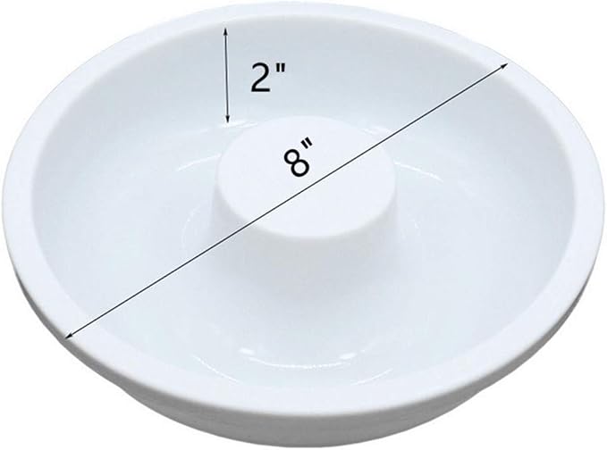 Hewnda 2-Pack 7 Inch X 1-1/2 Inch Round Silicone Donut Mould - Chocolate Mousse Mould - DIY Decorative Baking Tray - Baking Tools Cake Decorating Plate (white)