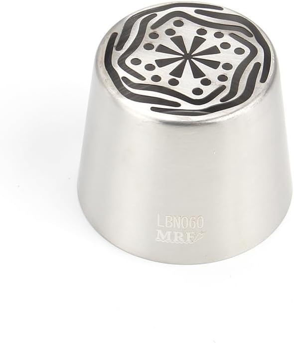 1 Piece Stainless Steel Extra Large Compact Flower Icing Tips,Pastry Frosting Russian Piping Nozzles for Marshmallow Bouquet,Cake Decorating Dessert Piping Tips,Flower Frosting Nozzles for Decorating