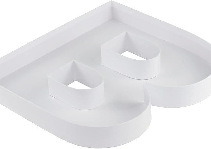 WENPACK 12.5" Cardboard Fillable Letter Shaped Mache Charcuterie Sweets Candy Decorative Box with Clear Lid (White, B)