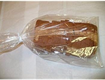 Bread Bags - 6x3x15" Gusset Style Poly Bags - Pack of 400 with 400 Free Bread Ties, keep Food Fresh (400)